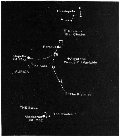 Perseus and its Neighboring Stars, including Algol