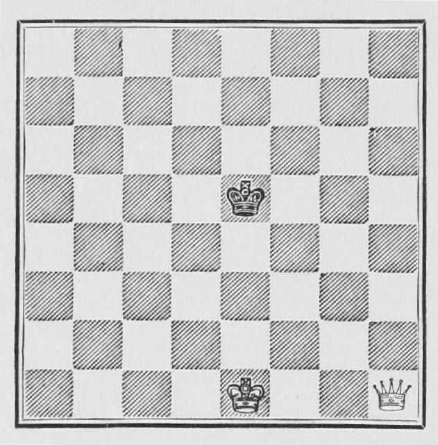 White: King e1, Queen h1. Black: King e5.