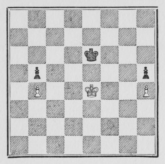 White: King e4, Pawns b4, h4. Black: King e6, Pawns b5, h5.