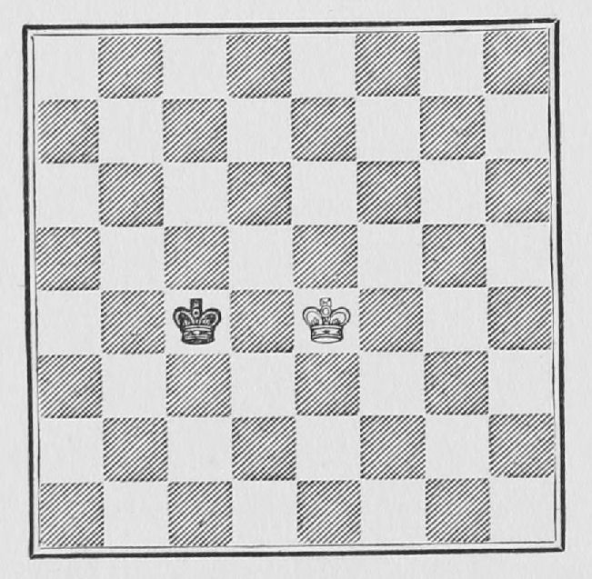 White: King e4. Black: King c4.