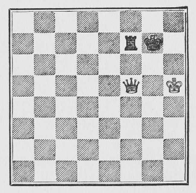 White: King h5, Queen f5. Black: King g7, Rook f7.