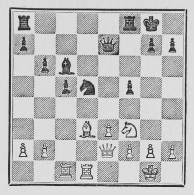 White: King g1, Queen e2, Rooks c1, d1, Bishop d3, Knight f3, Pawns a2, b2, e3, f2, g2, h2. Black: King g8, Queen e7, Rooks a8, f8, Bishop c6, Knight d5, Pawns a7, b6, c5, f5, g7, h7.