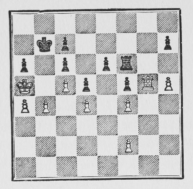 White: King a5, Rook g5, Pawns a4, b4, c5, d4, f2, f4, h5. Black: King b7, Rook f6, Pawns a6, c6, c7, d5, e6, f5, h7.