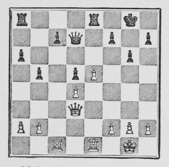 White: King g1, Queen d3, Rooks c1, e1, Pawns a2, b2, d4, e5, f2, g2, h2. Black: King g8, Queen d7, Rooks a8, e8, Pawns a6, b5, c7, d5, f7, g6, h7.