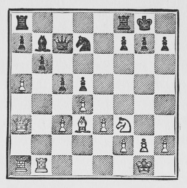 White: King g1, Queen a3, Rooks a1, b1, Bishop d3, Knight f3, Pawns a5, c3, d4, e3, f2, g2, h2. Black: King g8, Queen c7, Rooks a8, f8, Bishop b7, Knight d7, Pawns a7, b6, c5, d5, f7, g7, h7.