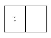 The upper half of the smaller Diagram, with a red counter in No. 5, the left-hand compartment, and nothing in No. 6.