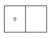 The upper half of the smaller Diagram, with a grey counter in No. 5, the left-hand compartment, and nothing in No. 6.