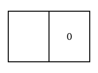 The upper half of the smaller Diagram, with nothing in No. 5 and a grey counter in No. 6, the right-hand compartment.