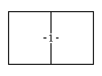 The upper half of the smaller Diagram, with a red counter sitting on the line between No. 5 and No. 6, and nothing in either compartment.