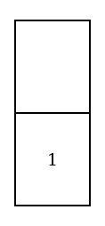 The left half of the smaller Diagram, with nothing in No. 5 above and a red counter in No. 7, the lower compartment.