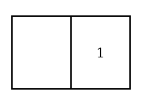 The upper half of the smaller Diagram, with nothing in No. 5 and a red counter in No. 6, the right-hand compartment.