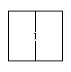 The upper half of the smaller Diagram, with a red counter sitting on the line between No. 5 and No. 6, and nothing in either compartment.