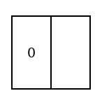 The upper half of the smaller Diagram, with a grey counter in No. 5, the left-hand compartment, and nothing in No. 6.
