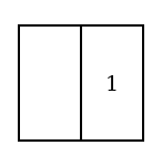 The upper half of the smaller Diagram, with nothing in No. 5 and a red counter in No. 6, the right-hand compartment.