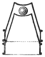Fig. 125. — A section of two cups placed one upon the other, a ball lying in the concave top of the lower cup in the space under the upper cup's shoulder.