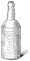 Fig. 213. — The tin bottle at full height, the spiral spring inside its body pushing the neck portion up into place.