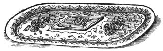 Fig. 255. — The japanned tray, with the square of tin soldered at its centre among the painted pattern.