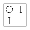 The Biliteral Diagram that follows — an O in the North-West Quarter, a "I" in the North-East and a "I" in the South-West, which reads as the two Conclusions together.