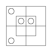 The Triliteral Diagram for "No x are m" and "No m′ are y".