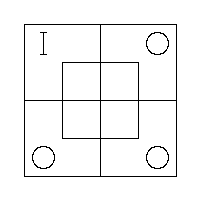 The Triliteral Diagram for "No x′ are m′" and "All m′ are y".