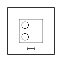 The Triliteral Diagram for "Some m′ are x′" and "No m are y".