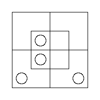 The Triliteral Diagram for "No x′ are m′" and "No m are y".