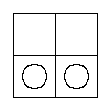"No x′ exist" — a Grey Counter in each of the two South Cells.