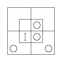 The Triliteral Diagram for "All x′ are m" and "No m are y".