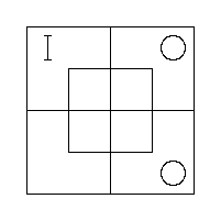 The Triliteral Diagram for "Some m′ are x" and "No m′ are y′".