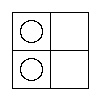 "No y exist" — a Grey Counter in each of the two West Cells.