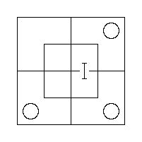 The Triliteral Diagram: no x′m′ exist, and all y′ are m.