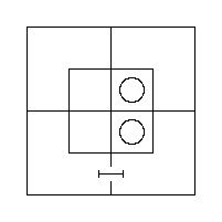 The Triliteral Diagram: some x′m′ exist, and no y′m exist.