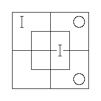 The Triliteral Diagram: some xm′ exist, and all y′ are m.