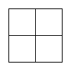 The blank Biliteral Diagram — a square divided once across and once down into four Cells.