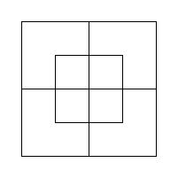 The blank Triliteral Diagram — the same square with an Inner Square drawn inside it, giving eight Cells.