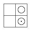 A Red Counter in the South-East Cell, a Grey Counter in the North-East.