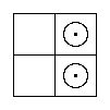 A Red Counter in each of the two East Cells.