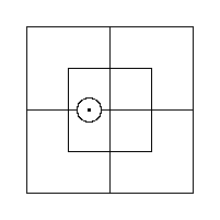 A Red Counter astride the partition inside the Inner Portion of the West Half.