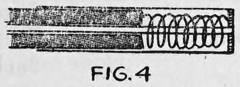 Fig. 4. — A cutaway of the wand tip showing the metal spring coiled around the rod inside the hollow tube.