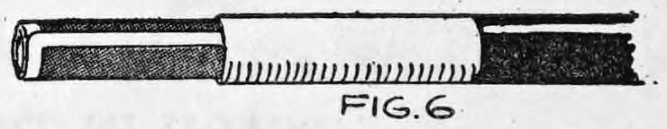 Fig. 6. — The plunger pushed forward to the end of the wand tube, forcing the card out of the tip.