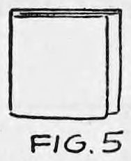 Fig. 5. — A small folded square packet of paper, the paper folded down to its final size.