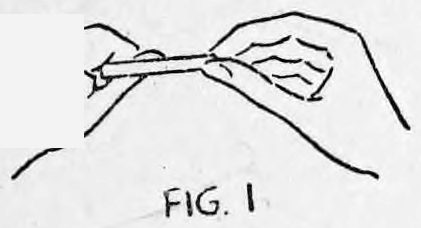 Fig. 1. — The right hand holds a cigarette between thumb and fingers, seen from the side, ready to bring it to the closed left hand.