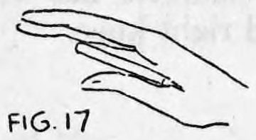Fig. 17. — Right hand seen from the side, the cigarette grasped in the crotch of the thumb.