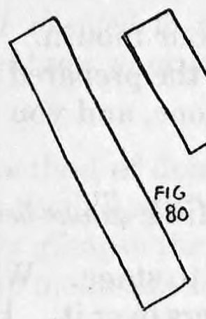 Fig. 80. — A long narrow strip, the dollar bill folded in half lengthwise, lying at a slant.