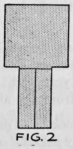 Fig. 2. — The same card folded so the lower portion forms a narrow envelope under a wider upper flap, with the two sides folded over.