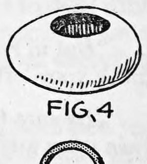 Fig. 4. — The extra large hollow egg, shown as a wide egg shape with a small hole at its top end.
