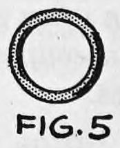 Fig. 5. — The metal ring, about one inch across, drawn as a plain round ring.