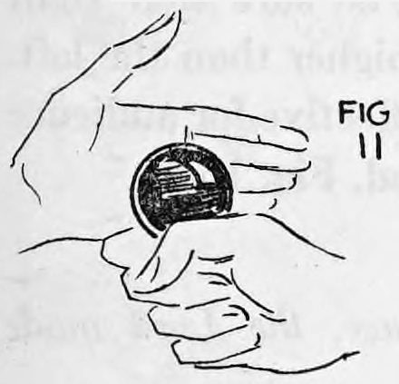 Fig. 11. — The left hand held in front of the ball, which sits in the closed right fist below it.