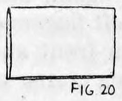 Fig. 20. — The newspaper folded in half again crosswise, shown as a plain wide rectangle.