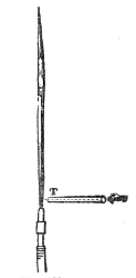 The same sound aimed half an inch above the burner: the tall flame stands quite undisturbed.